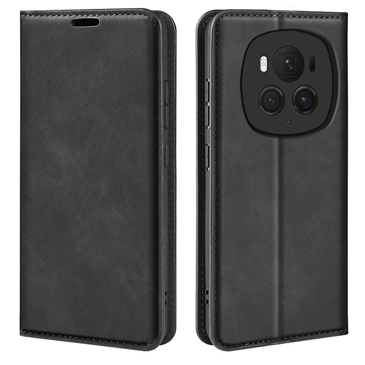For Honor Magic6 Pro 5G Case Skin-Touch PU Leather Protective Phone Cover