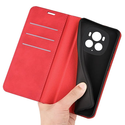 For Honor Magic6 Pro 5G Case Skin-Touch PU Leather Protective Phone Cover