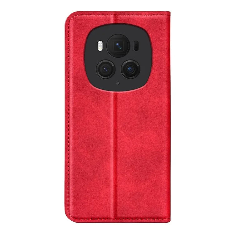 For Honor Magic6 Pro 5G Case Skin-Touch PU Leather Protective Phone Cover