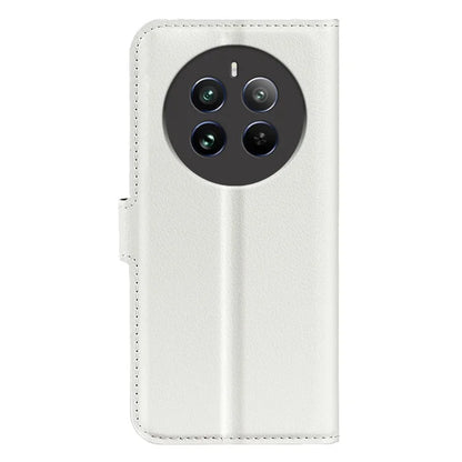 For Realme 12+ 5G Case Litchi Texture PU Leather Folio Flip Wallet Phone Cover