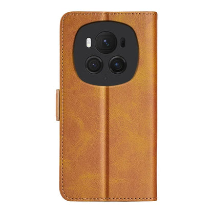 For Honor Magic6 Pro 5G Phone Case Dual Magnetic Clasp Leather Flip Cover