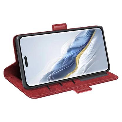 For Honor Magic6 Pro 5G Phone Case Dual Magnetic Clasp Leather Flip Cover
