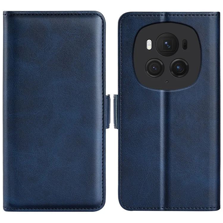 For Honor Magic6 Pro 5G Phone Case Dual Magnetic Clasp Leather Flip Cover