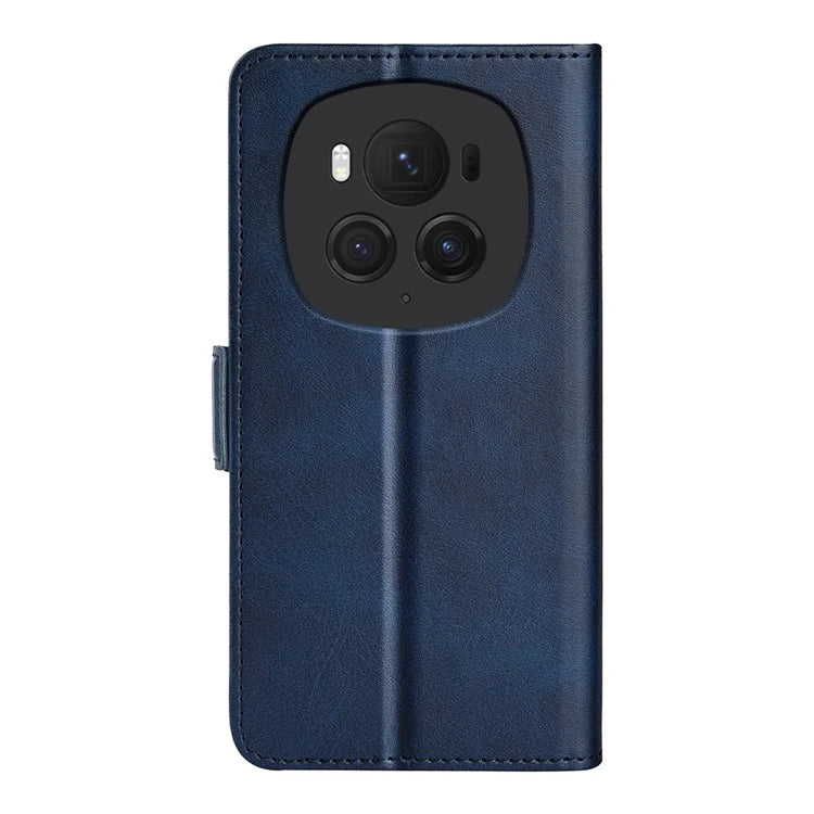 For Honor Magic6 Pro 5G Phone Case Dual Magnetic Clasp Leather Flip Cover