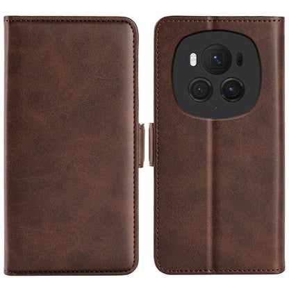For Honor Magic6 Pro 5G Phone Case Dual Magnetic Clasp Leather Flip Cover