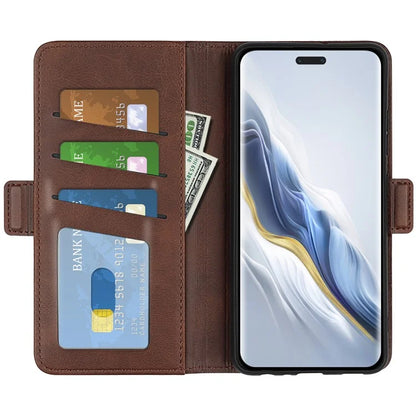For Honor Magic6 Pro 5G Phone Case Dual Magnetic Clasp Leather Flip Cover