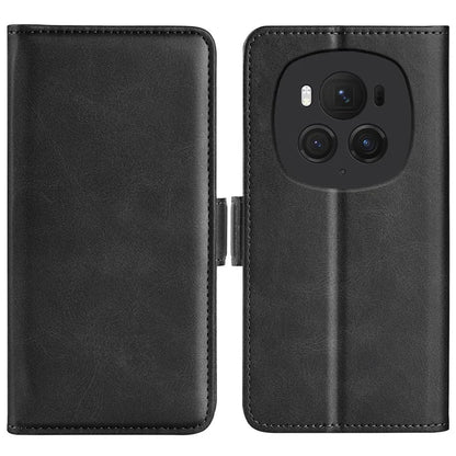 For Honor Magic6 Pro 5G Phone Case Dual Magnetic Clasp Leather Flip Cover