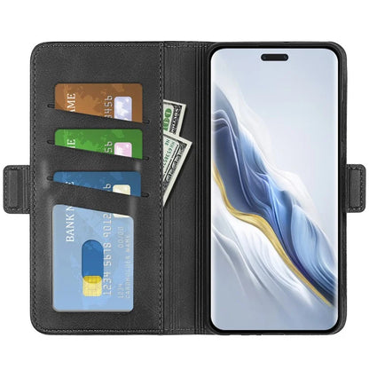 For Honor Magic6 Pro 5G Phone Case Dual Magnetic Clasp Leather Flip Cover