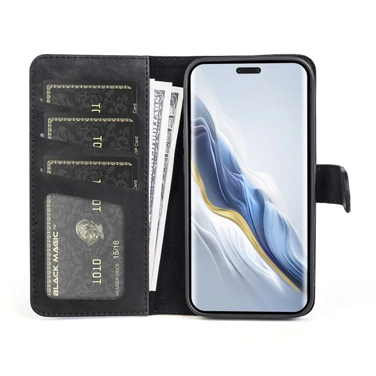 For Honor Magic6 Pro 5G Case PU Leather Color Splicing Wallet Phone Cover