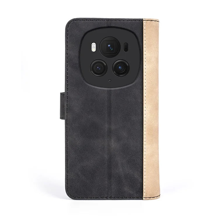 For Honor Magic6 Pro 5G Case PU Leather Color Splicing Wallet Phone Cover