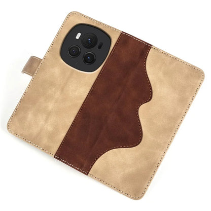 For Honor Magic6 Pro 5G Case PU Leather Color Splicing Wallet Phone Cover