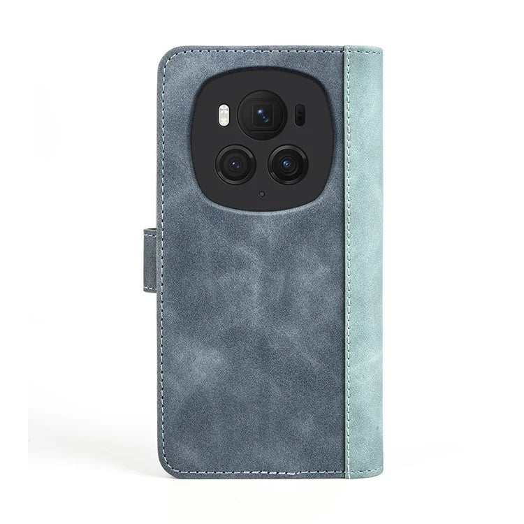 For Honor Magic6 Pro 5G Case PU Leather Color Splicing Wallet Phone Cover