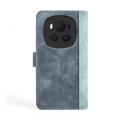 For Honor Magic6 Pro 5G Case PU Leather Color Splicing Wallet Phone Cover