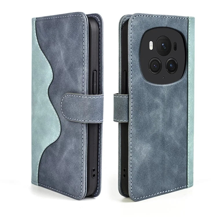 For Honor Magic6 Pro 5G Case PU Leather Color Splicing Wallet Phone Cover