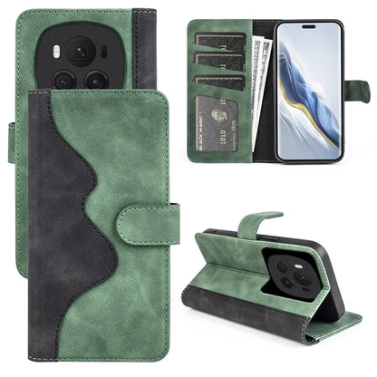 For Honor Magic6 Pro 5G Case PU Leather Color Splicing Wallet Phone Cover