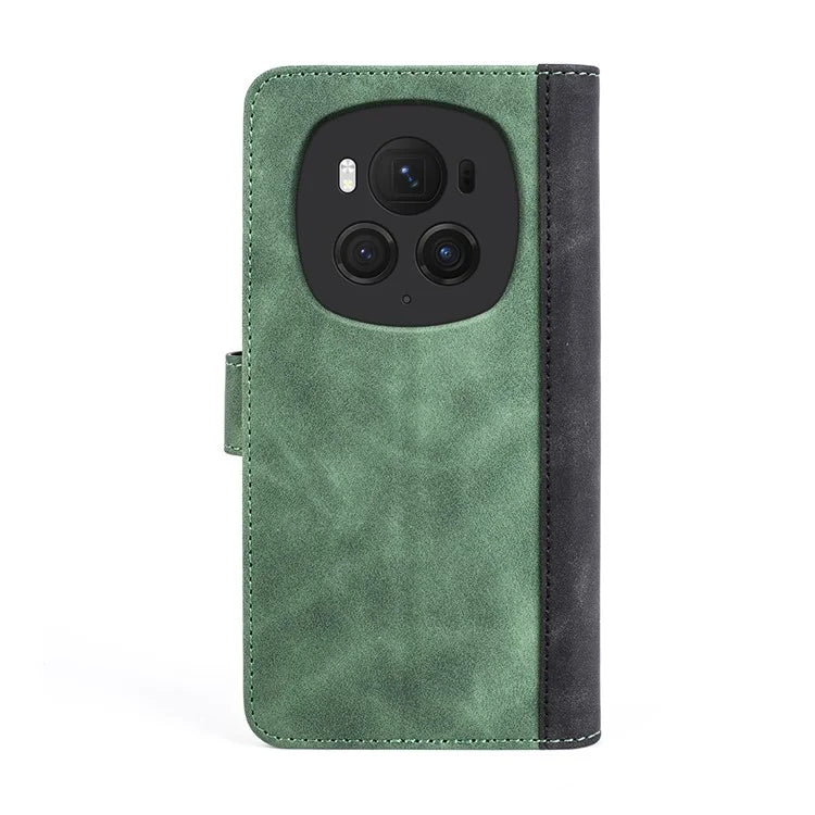 For Honor Magic6 Pro 5G Case PU Leather Color Splicing Wallet Phone Cover