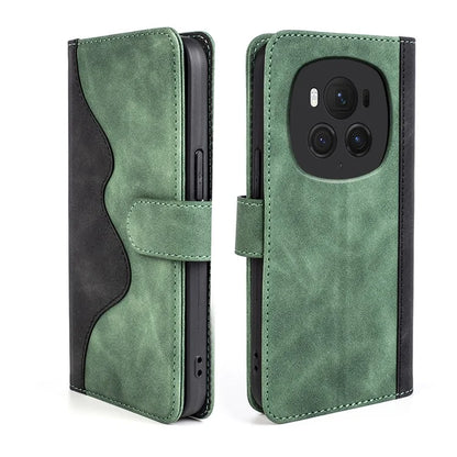 For Honor Magic6 Pro 5G Case PU Leather Color Splicing Wallet Phone Cover