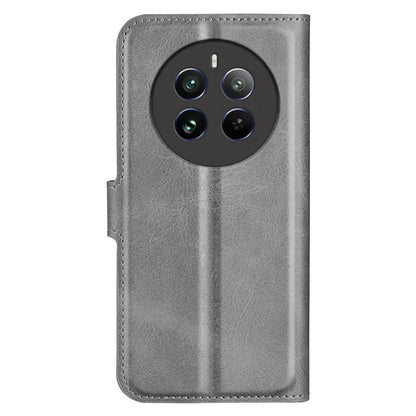 For Realme 12+ 5G Leather Case Calf Texture Phone Wallet Cover