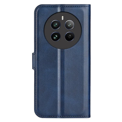 For Realme 12+ 5G Leather Case Calf Texture Phone Wallet Cover