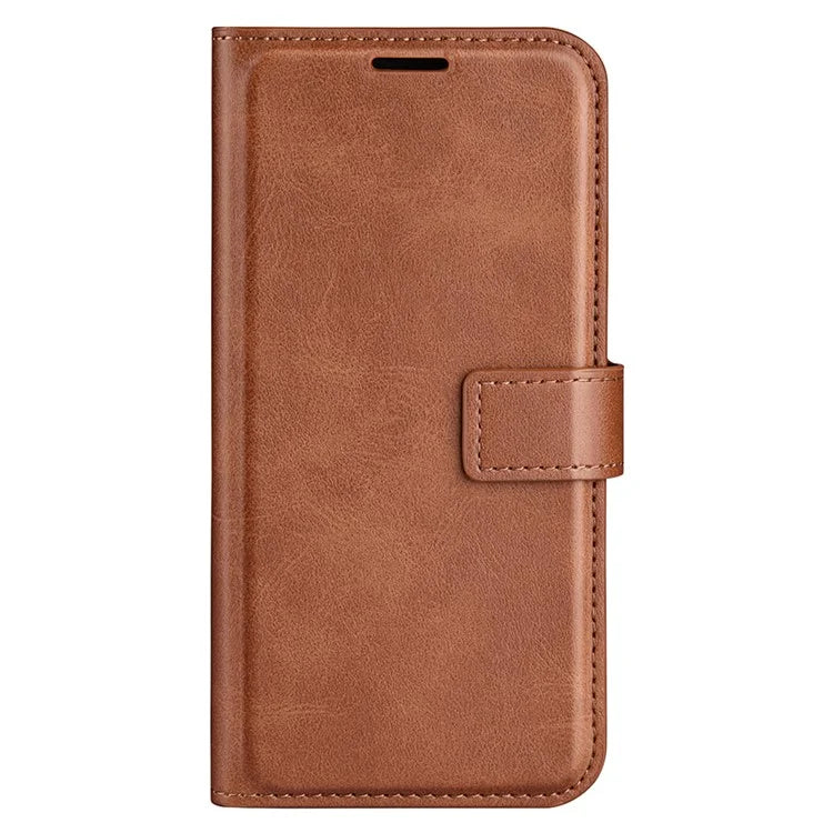 For Realme 12+ 5G Leather Case Calf Texture Phone Wallet Cover