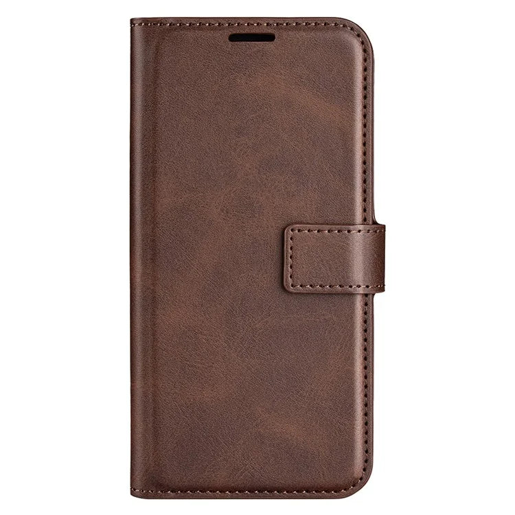 For Realme 12+ 5G Leather Case Calf Texture Phone Wallet Cover