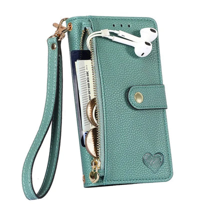 For Samsung Galaxy A14 5G / 4G Case RFID Blocking Leather Stand Cover with Zipper Wallet