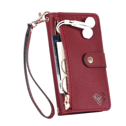 For Samsung Galaxy A14 5G / 4G Case RFID Blocking Leather Stand Cover with Zipper Wallet