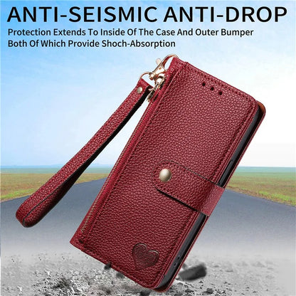 For Samsung Galaxy A14 5G / 4G Case RFID Blocking Leather Stand Cover with Zipper Wallet