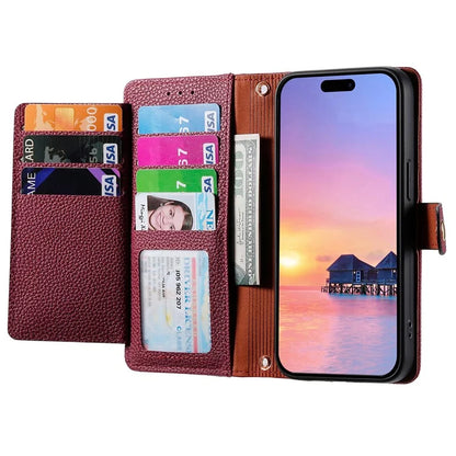 For iPhone 14 Plus Case RFID Blocking Wallet PU Leather Stand Flip Phone Cover
