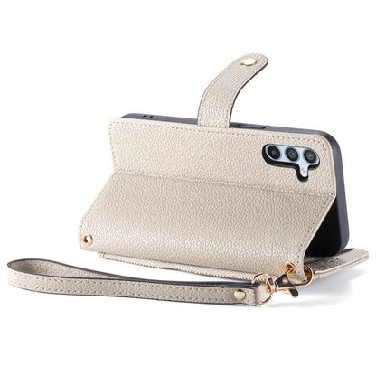 For Samsung Galaxy A34 5G Case with Strap PU Leather Phone Cover RFID Blocking Wallet