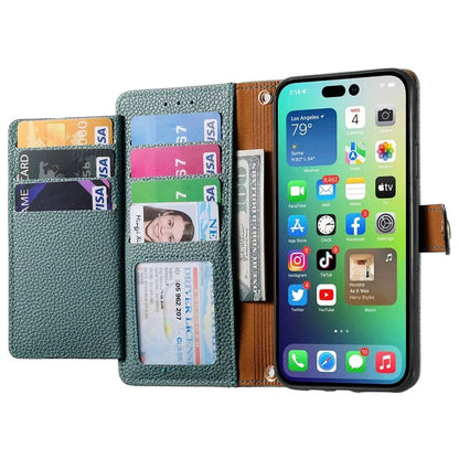 For iPhone 14 Pro Leather Case Zipper Wallet Imprinted Heart Shape Phone Cover