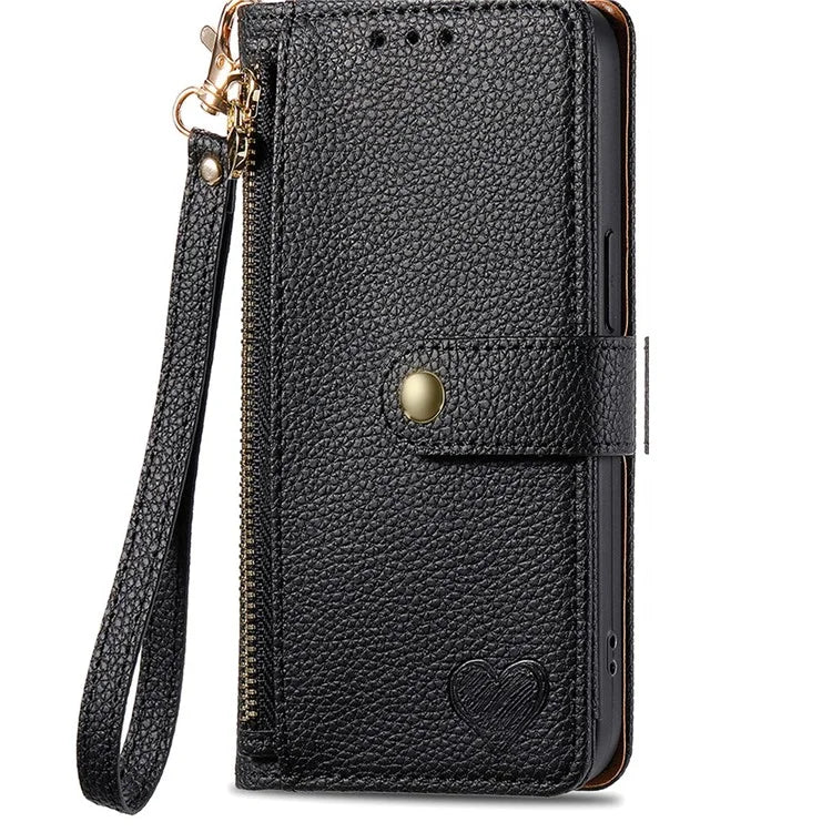 For Xiaomi Redmi Note 13 5G Case Zipper Leather Phone Cover RFID Blocking Wallet