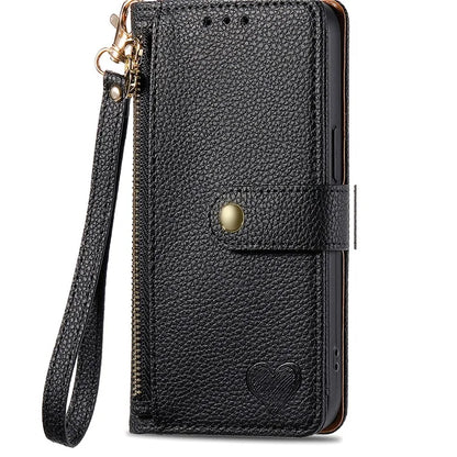 For Xiaomi Redmi Note 13 5G Case Zipper Leather Phone Cover RFID Blocking Wallet