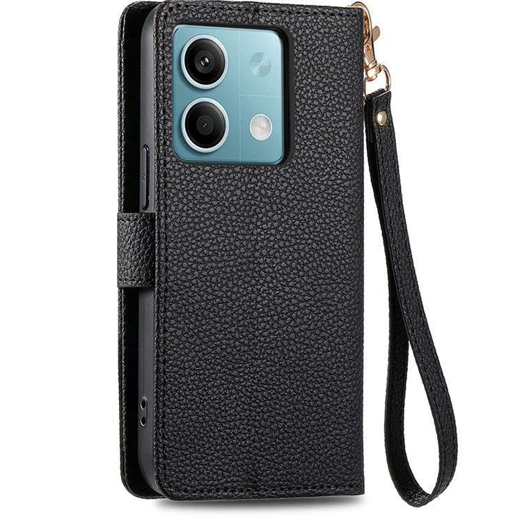 For Xiaomi Redmi Note 13 5G Case Zipper Leather Phone Cover RFID Blocking Wallet