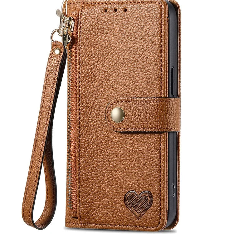 For Xiaomi Redmi Note 13 5G Case Zipper Leather Phone Cover RFID Blocking Wallet