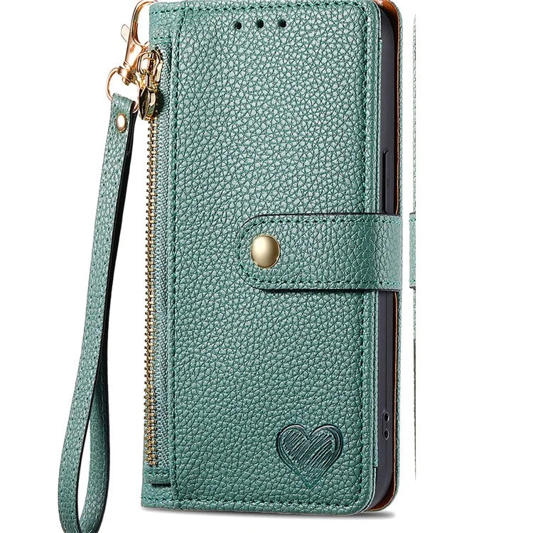 For Xiaomi Redmi Note 13 5G Case Zipper Leather Phone Cover RFID Blocking Wallet