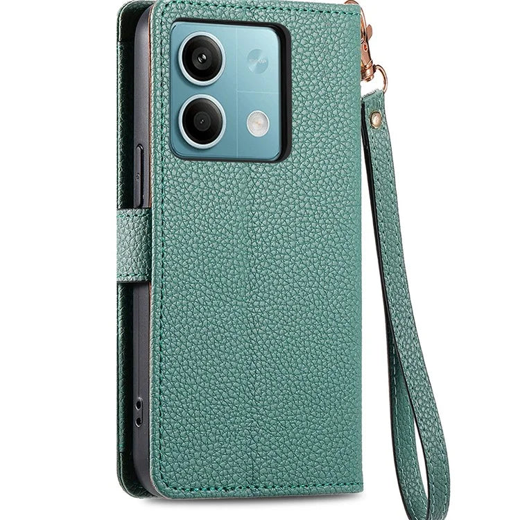 For Xiaomi Redmi Note 13 5G Case Zipper Leather Phone Cover RFID Blocking Wallet
