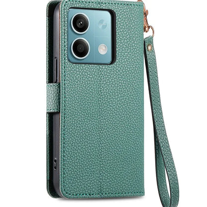 For Xiaomi Redmi Note 13 5G Case Zipper Leather Phone Cover RFID Blocking Wallet