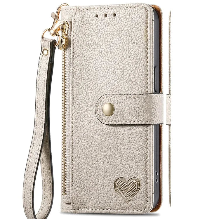 For Xiaomi Redmi Note 13 5G Case Zipper Leather Phone Cover RFID Blocking Wallet