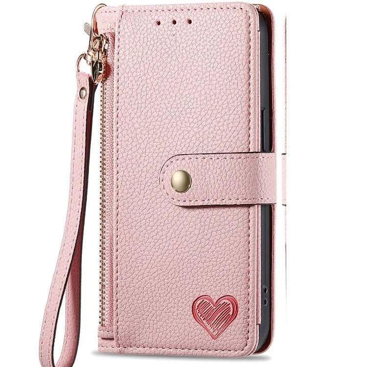 For Xiaomi Redmi Note 13 5G Case Zipper Leather Phone Cover RFID Blocking Wallet