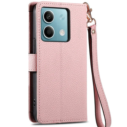 For Xiaomi Redmi Note 13 5G Case Zipper Leather Phone Cover RFID Blocking Wallet
