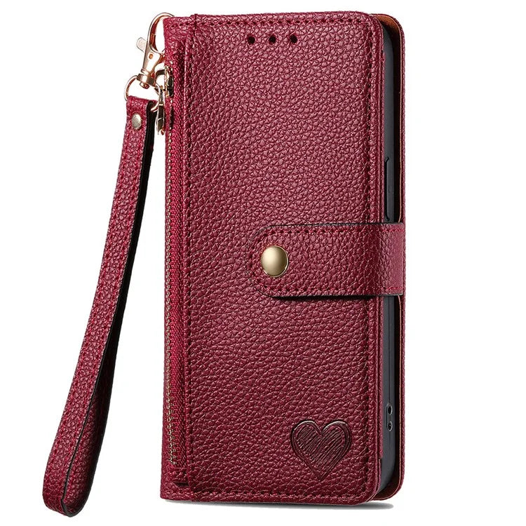 For Xiaomi Redmi Note 13 5G Case Zipper Leather Phone Cover RFID Blocking Wallet