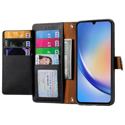 For Samsung Galaxy A35 5G Wallet Case Heart Shape Imprinted Leather Phone Cover