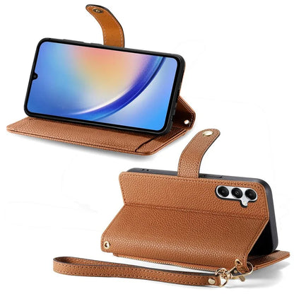 For Samsung Galaxy A35 5G Wallet Case Heart Shape Imprinted Leather Phone Cover