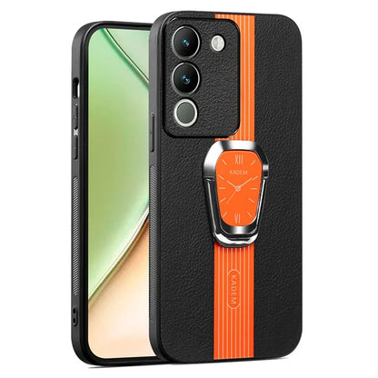 KADEM For vivo V30 Lite 5G Protector Cover with Kickstand PU+TPU+Acrylic Cell Phone Case