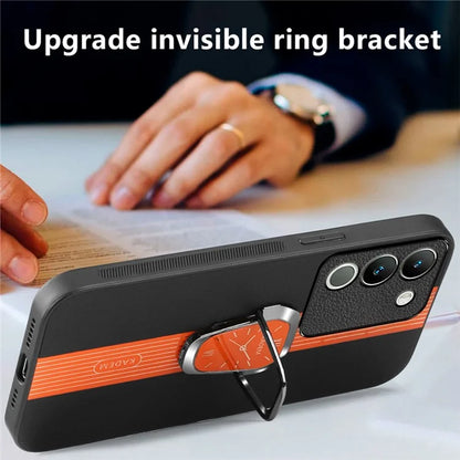 KADEM For vivo V30 Lite 5G Protector Cover with Kickstand PU+TPU+Acrylic Cell Phone Case