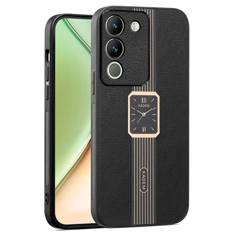 KADEM For vivo V30 Lite 5G PU+TPU+Acrylic Case Watch Pattern Smartphone Cover