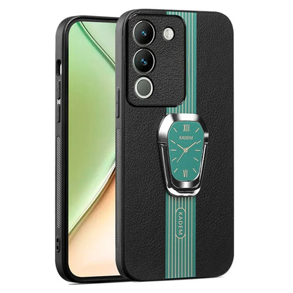KADEM For vivo V29e (Global) 5G / Y200 4G Cover with Kickstand PU+TPU+Acrylic Phone Case