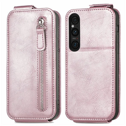 For Sony Xperia 1 V Case Shock-Absorbent Vertical Flip Stand Phone Cover