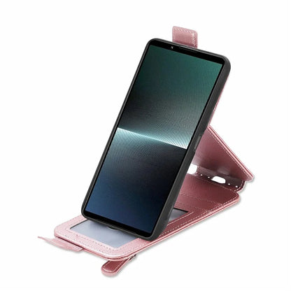 For Sony Xperia 1 V Case Shock-Absorbent Vertical Flip Stand Phone Cover